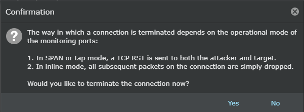Terminate connection