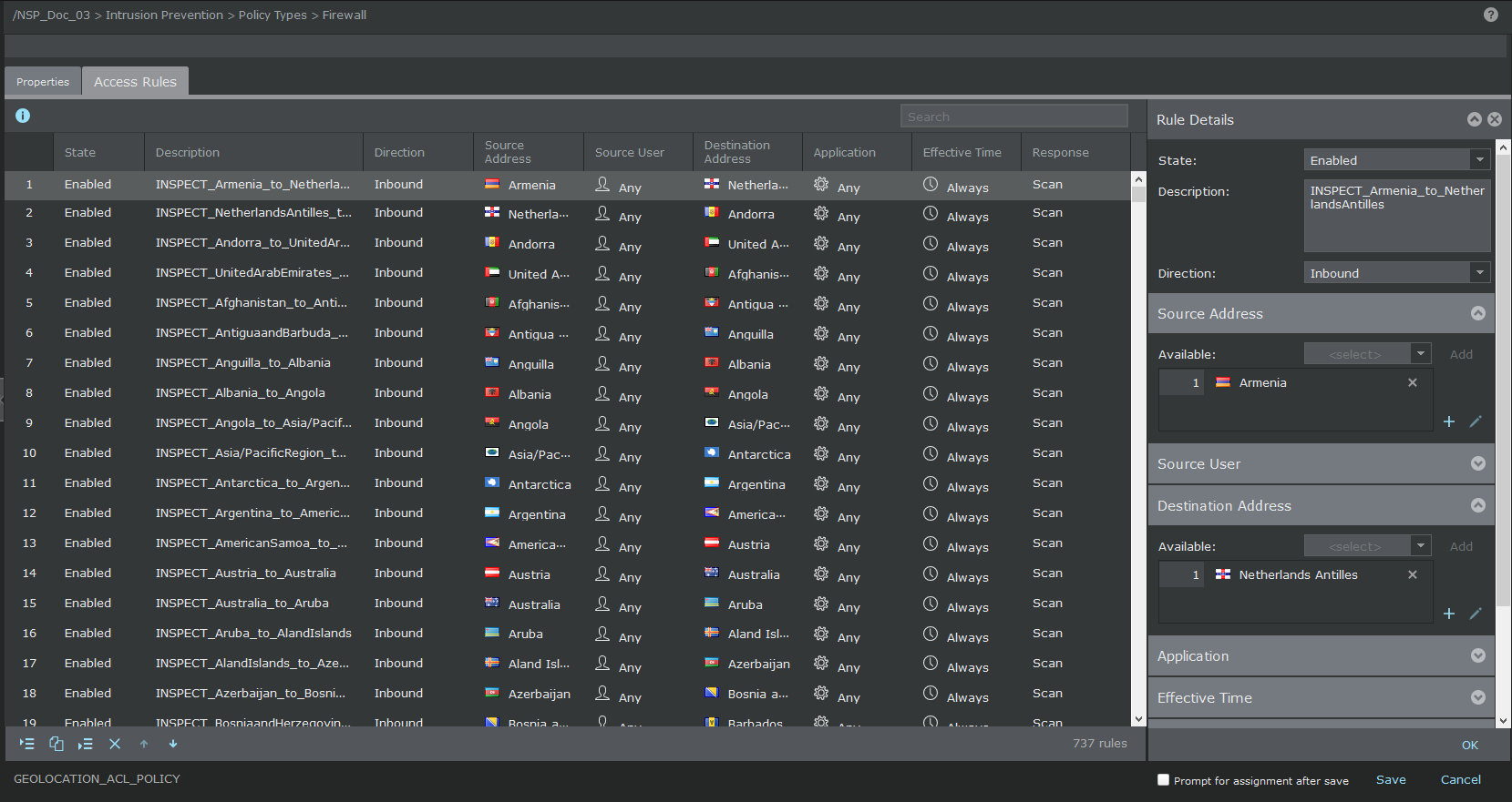 Adding Firewall access rules