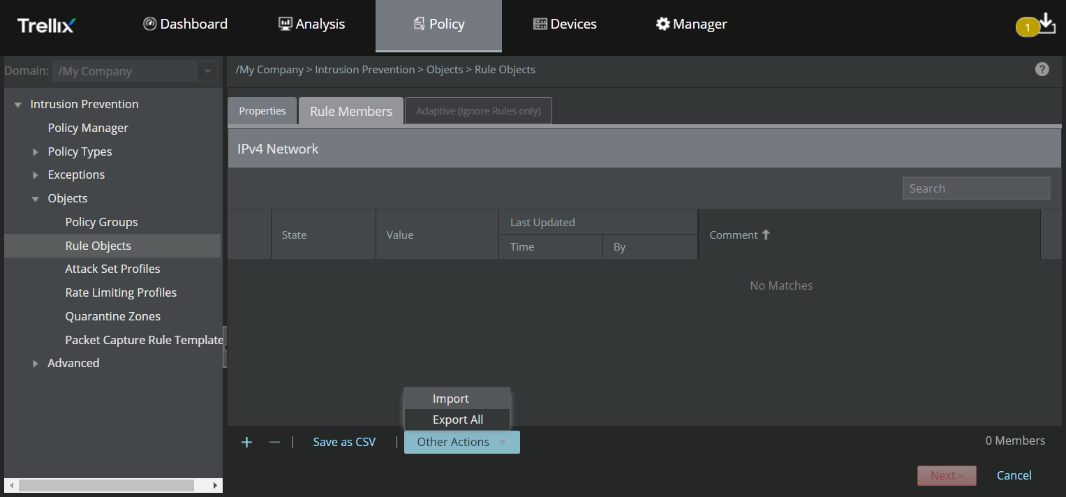 Import IP CIDRs from a CSV file