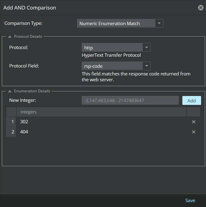 Numeric Enumeration Match