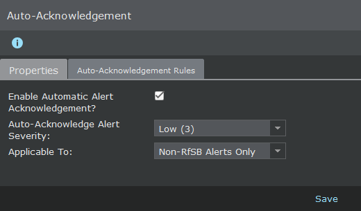 Auto-Acknowledge alerts