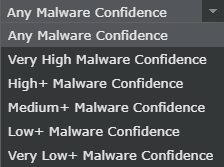 Analyze the malware based on malware confidence returned by engines