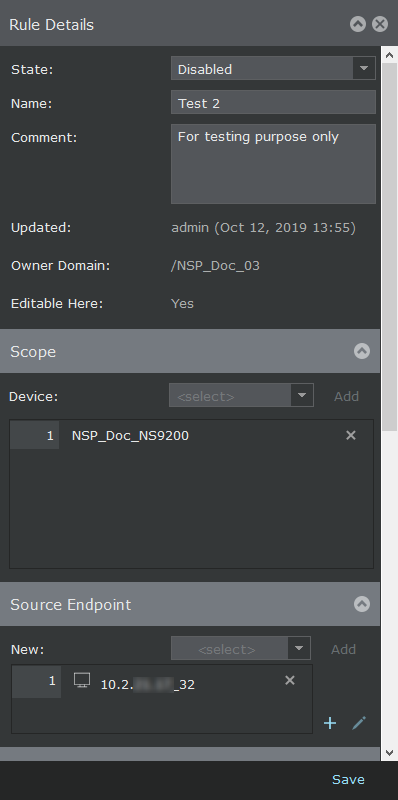 Rule Details panel for SSL Decryption Exclusion