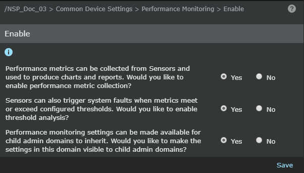 Performance monitoring