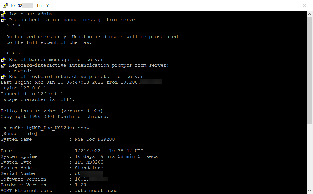 CLI window
