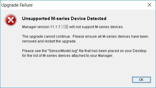 Upgrade Failure