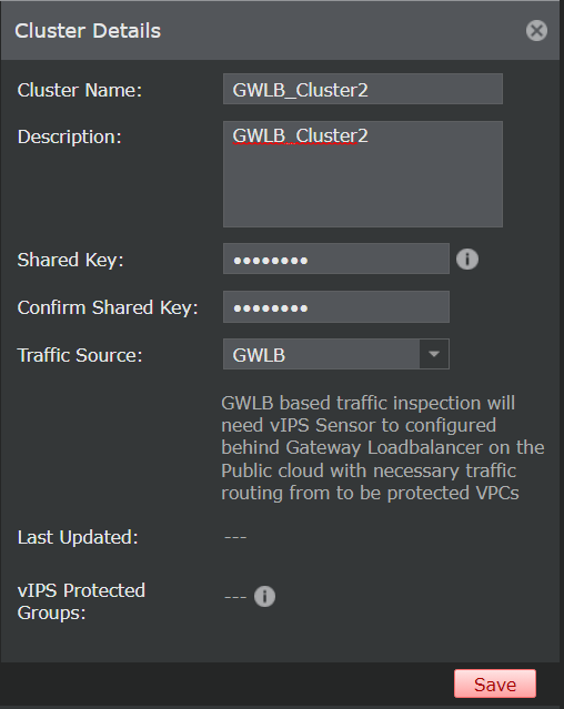 Cluster Details panel