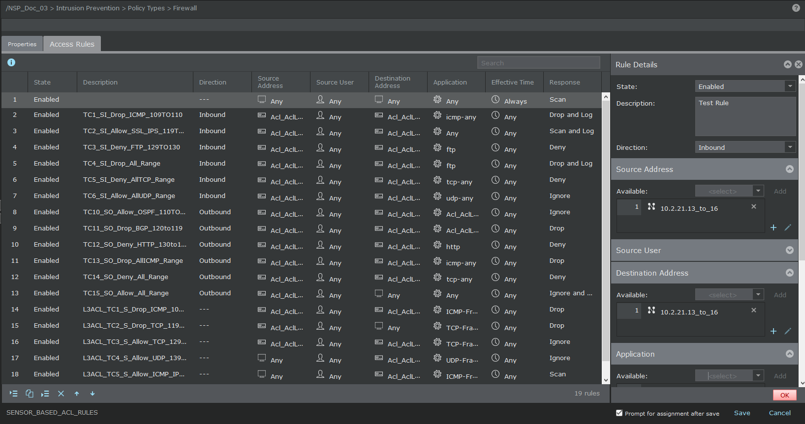 Assigning Firewall policy