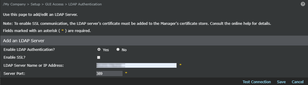 Add an LDAP server
