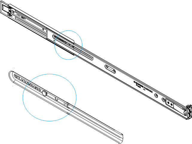 Set up the outer mounting rail set