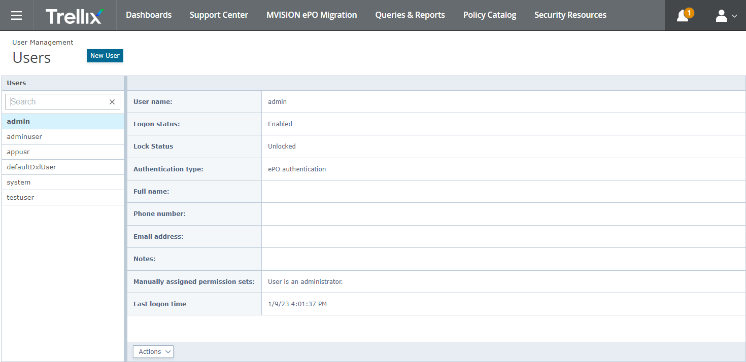 Users Page