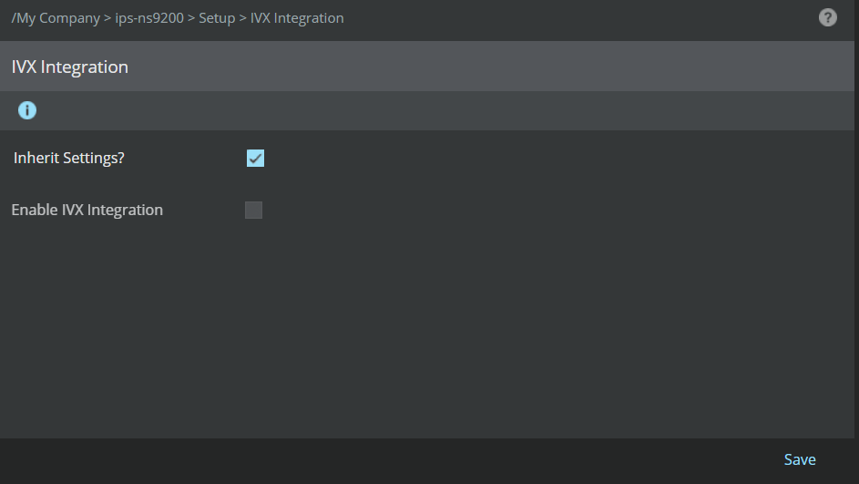 Enabling IVX Integration for a Sensor