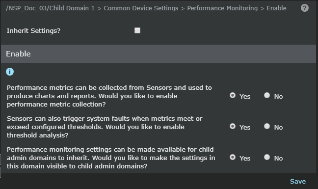 Inherit settings from the parent domain