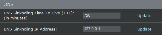 DNS settings