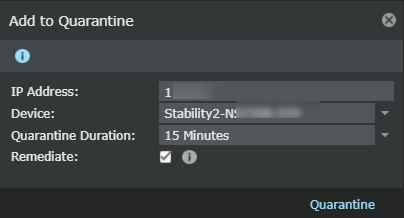 Add to quarantine