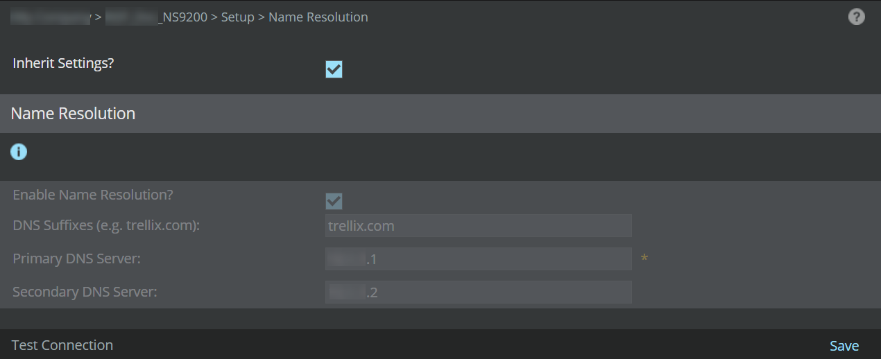 Device-level DNS server setting