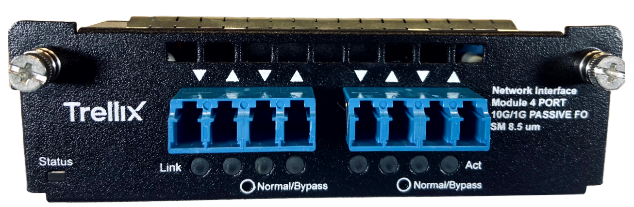 4-port 10/1 GigE SM 8.5 µm with internal fail-open interface module