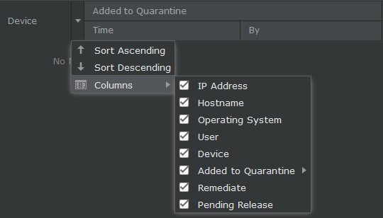 Filter options