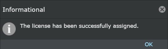 An Informational dialog box