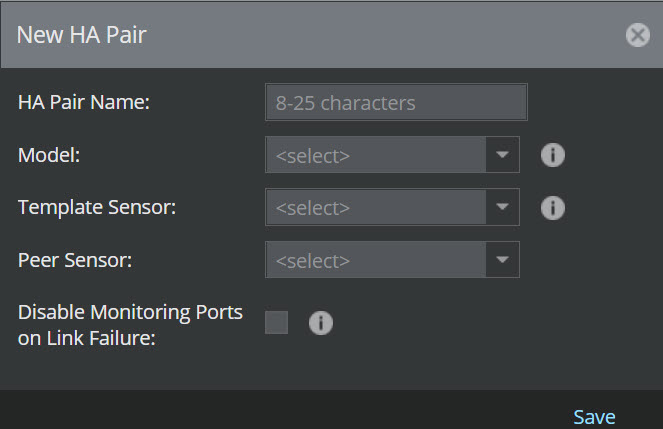 New HA pair window