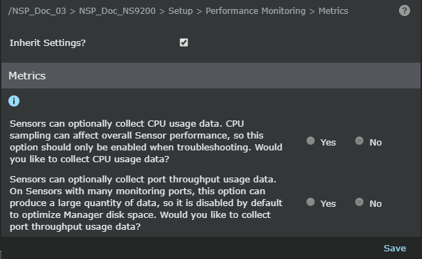 Enable Metrics