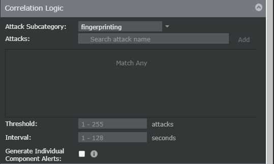 Custom Attack Definition for Multiple Attacks Correlation