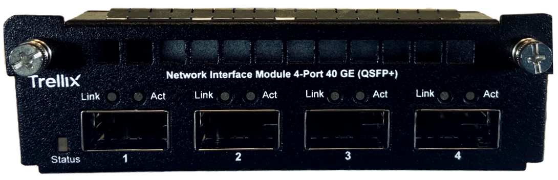4-port QSFP+ 40 Gigabit interface module