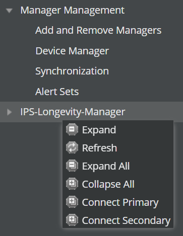 Right-click options in the Tree pane
