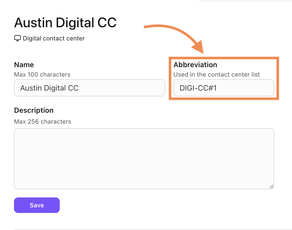 Contact Center abbreviation