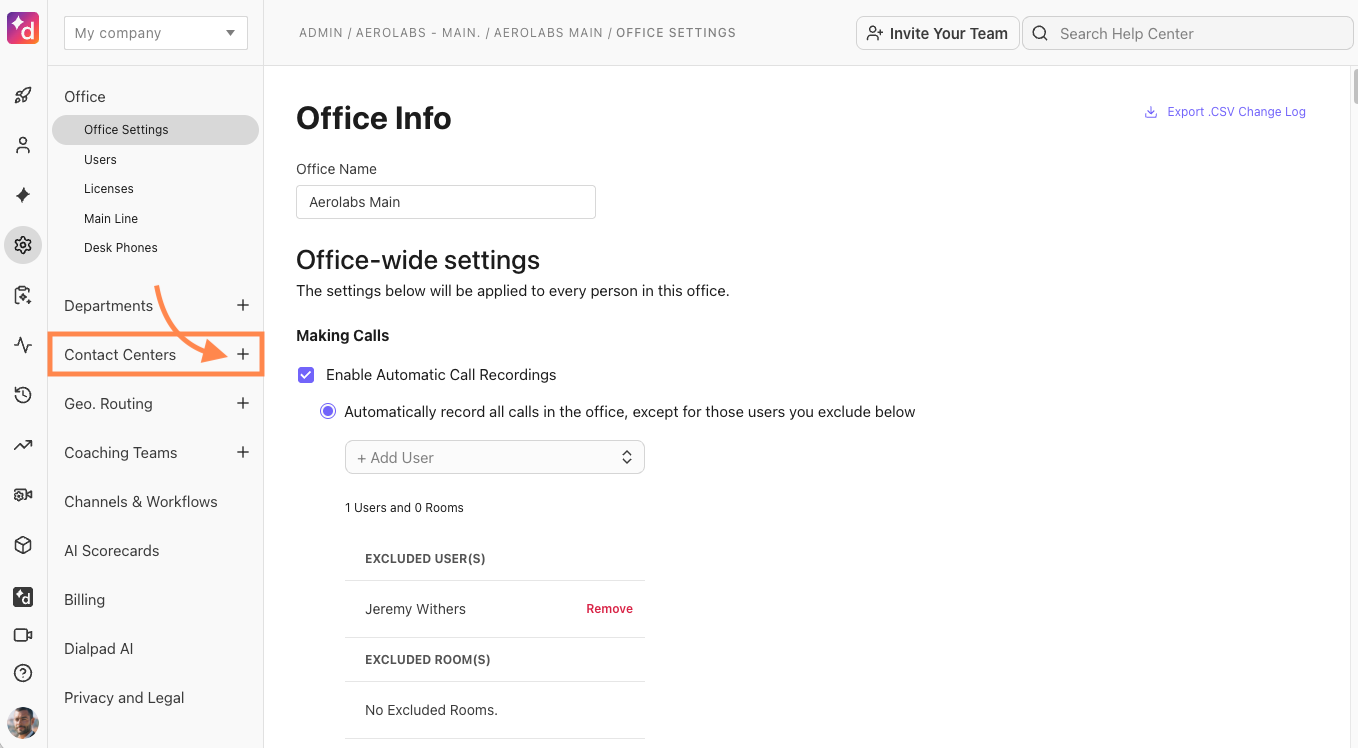 Create a Contact Center