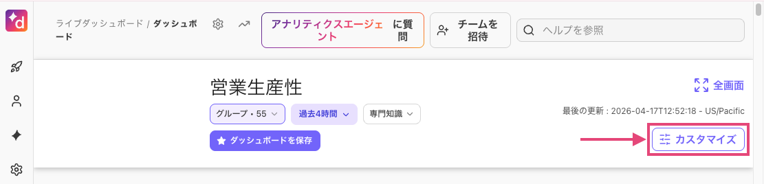 Customize Sales Productivity dashboard