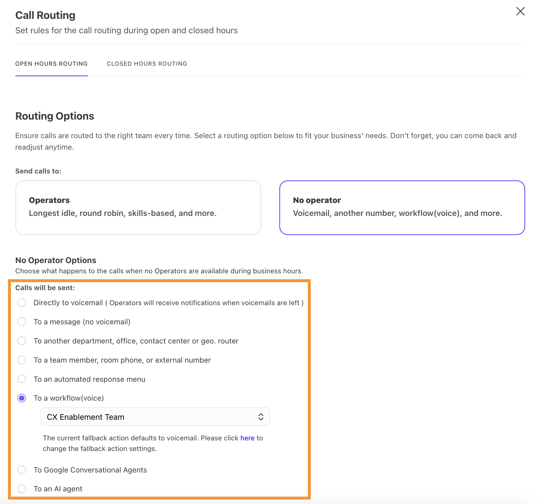 Set Call Routing Rules for Departments