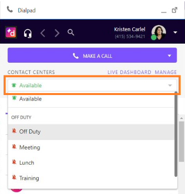Contact center availability in Salesforce CTI