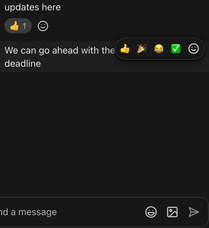 Discussion about project updates and confirming the deadline in a messaging app.