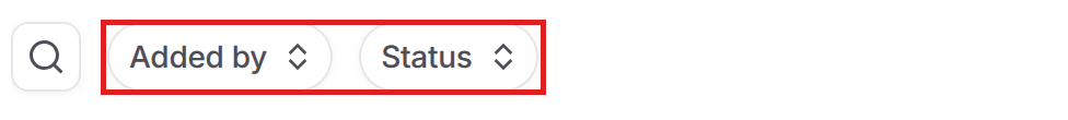 Added by and Status filters on the Watchlist