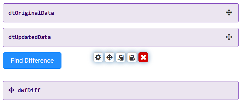 A static image displaying the configuration of the module in the Classic Designer.