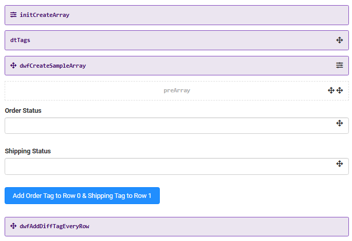 A static image displaying the configuration of the module in Classic Designer.