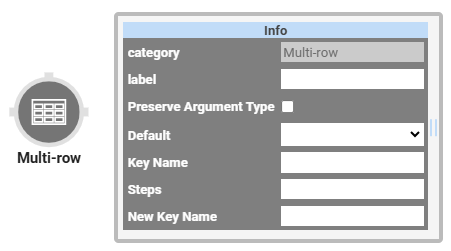 A static image displaying the Multi-row operator along with its Info Window.