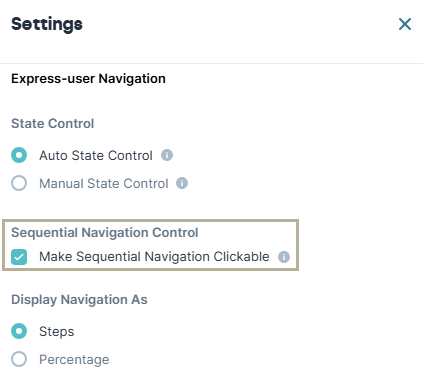 A static image displaying the Sequential Navigation Control in Workflow.