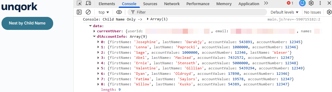 A static image displaying the Express View and the Dev Console.