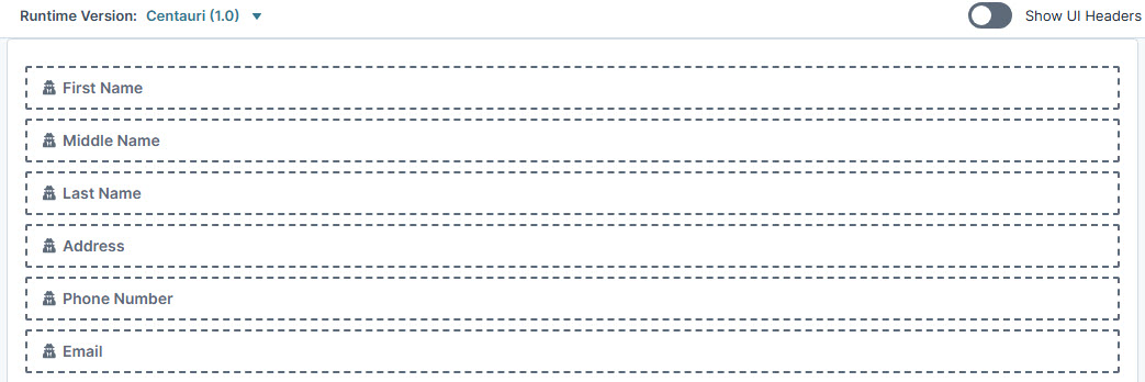 A static image displaying the Form fields for personal information including name, address, phone number, and email.