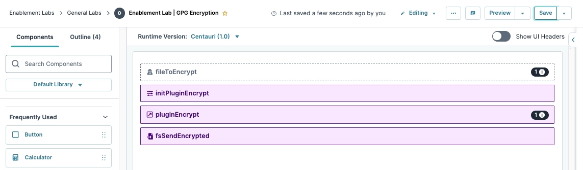 Components for GPG encryption including file and plugin encryption options displayed.