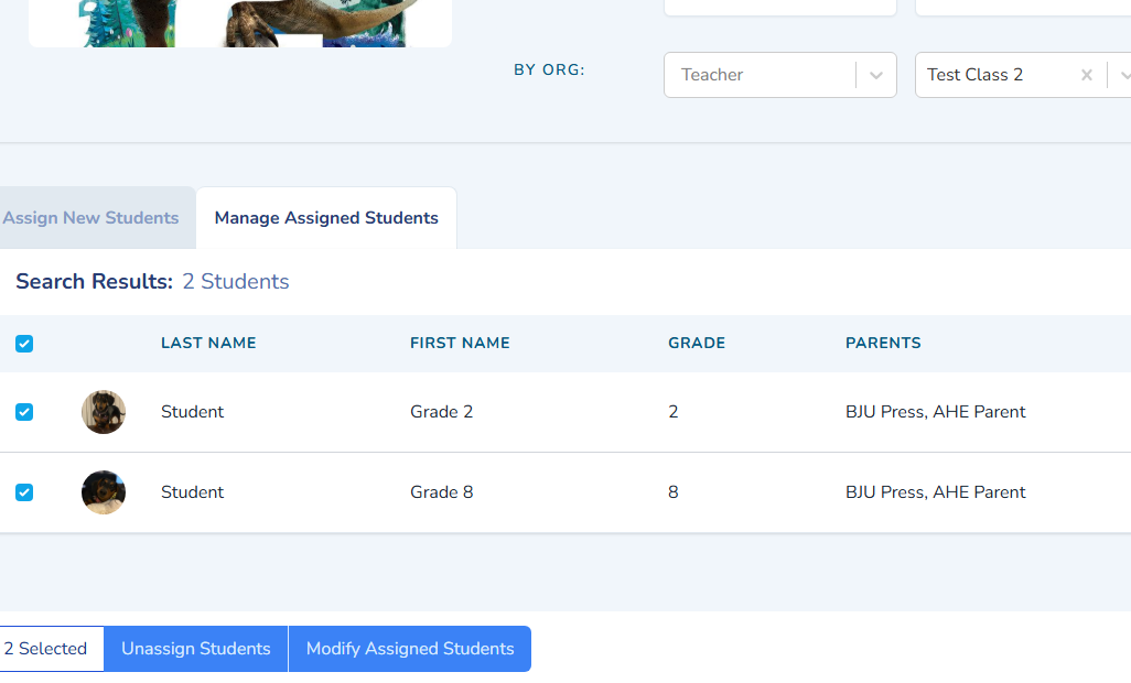 A screenshot of a school application AI-generated content may be incorrect.