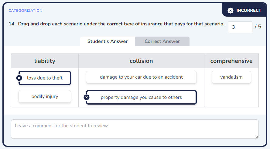 A screenshot of a test  Description automatically generated with low confidence