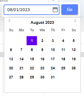 A screenshot of a calendar  Description automatically generated