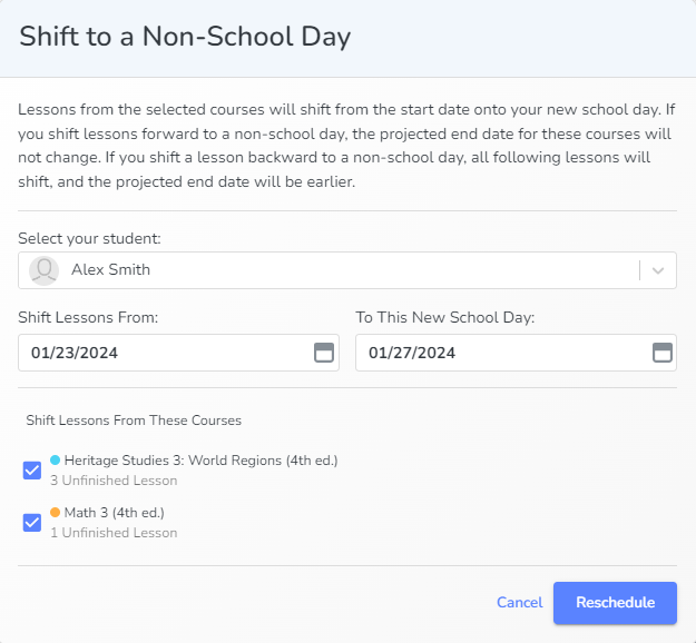 A screenshot of a school Description automatically generated