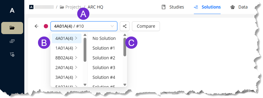 Reviewing solutions in the 3D Solution viewer