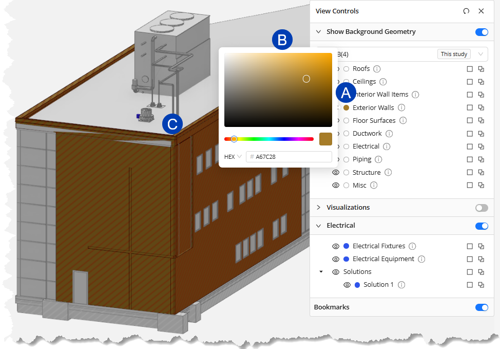 Reviewing solutions in the 3D Solution viewer