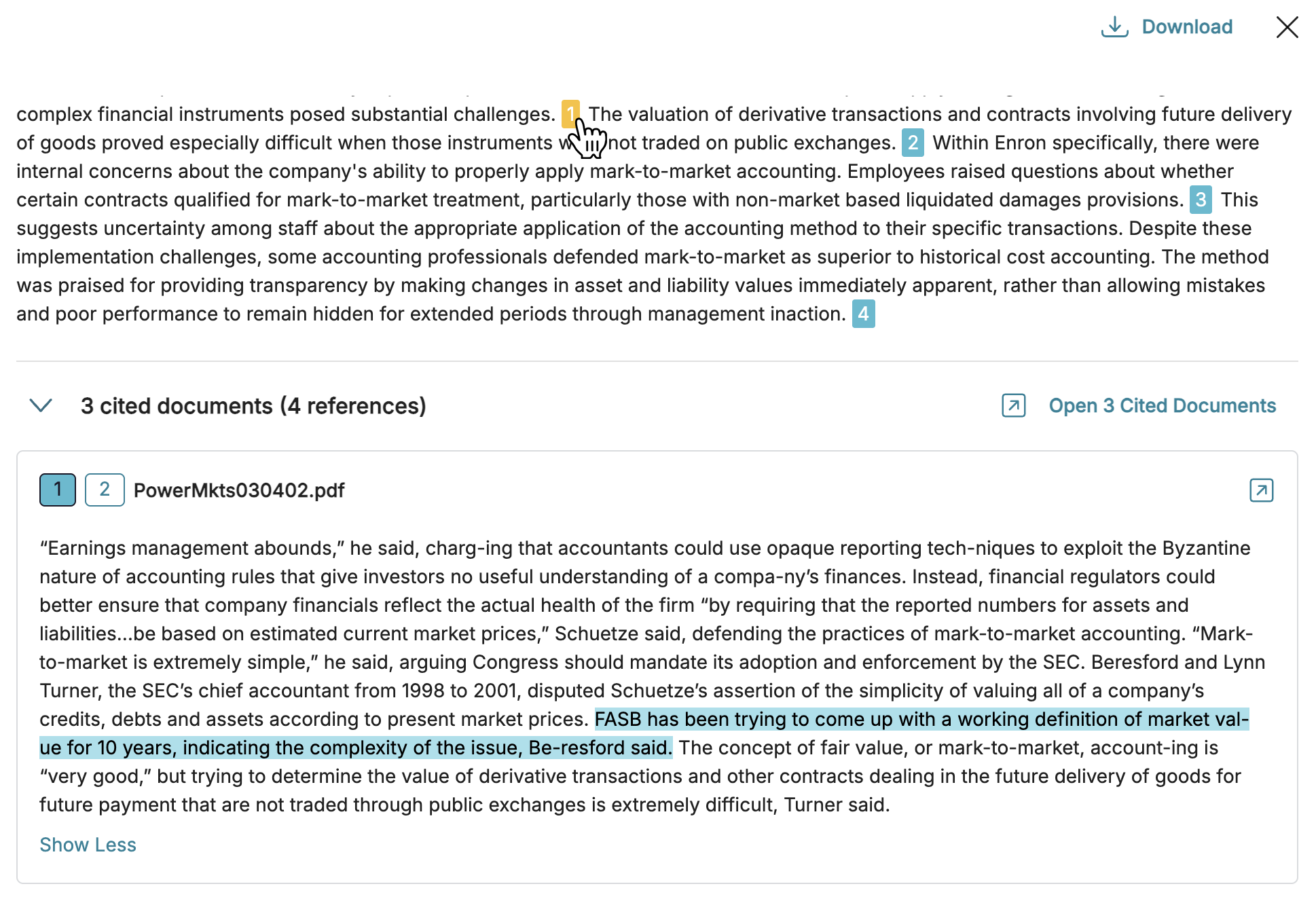 Discussion on accounting challenges and complexities in valuing financial instruments and derivatives.