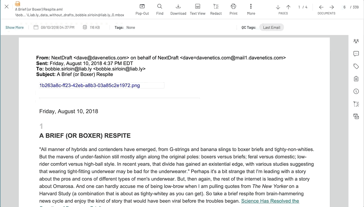 doc viewer metadata - extracted